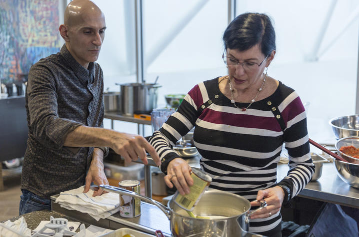 Photo of Jehangir Mehta and Rachel Herz at the ISN Symposium