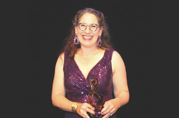 Photo of Janice Fernheimer Accepting Award