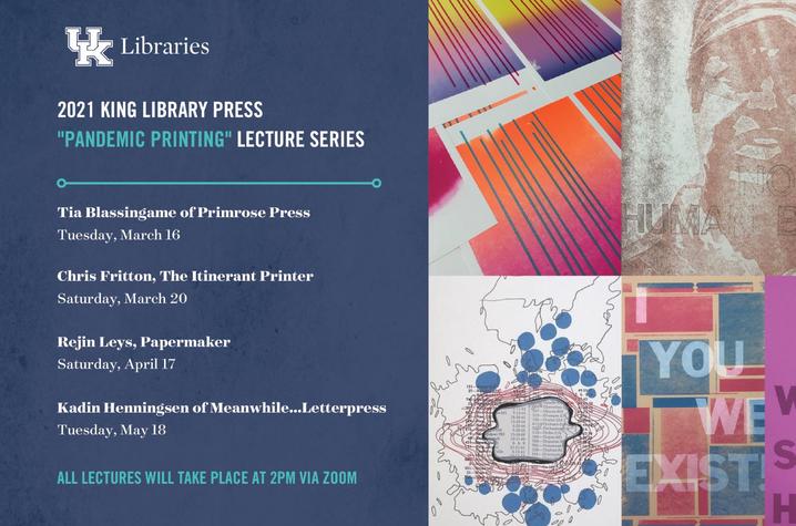 photo of postcard for King Library Press "Pandemic Printing" series