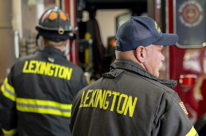 Firefighters wearing LION's turnout gear 
