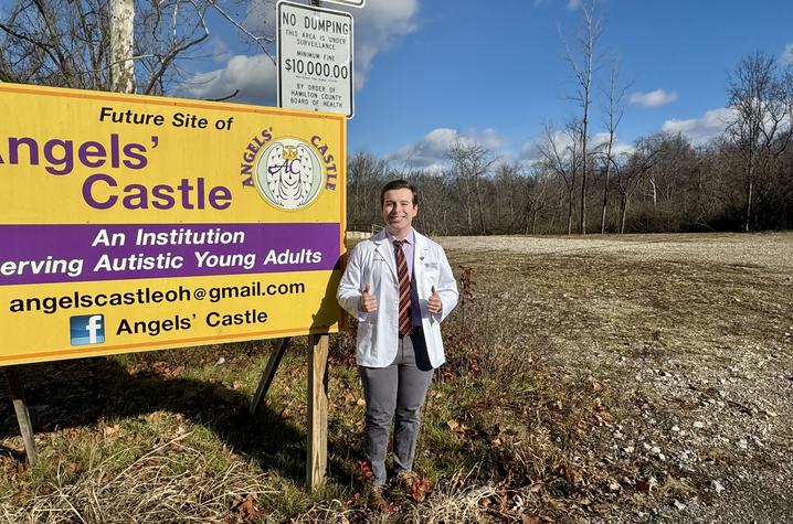 UK medical student Louis Ryes on the Angels’ Castle future campus.