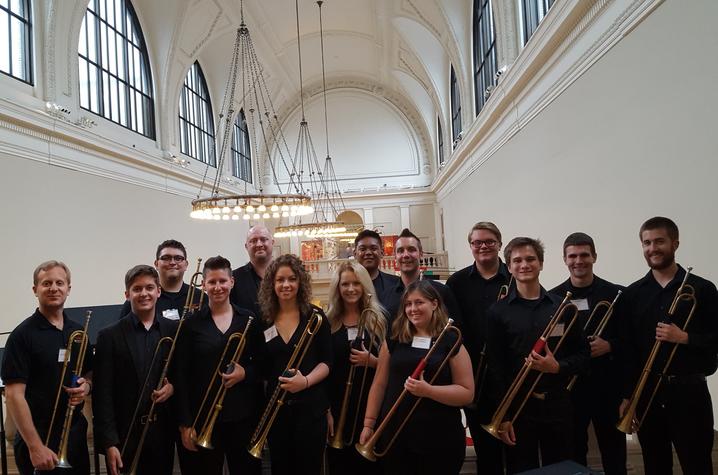 photo of UK Baroque Trumpet Ensemble and John Foster in Metropolitan Museum of Art