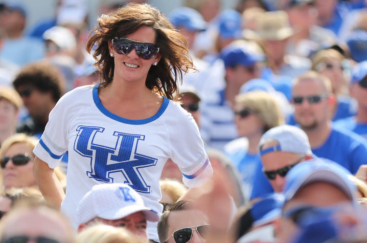 Michelle Huang at UK football game, 2014. 