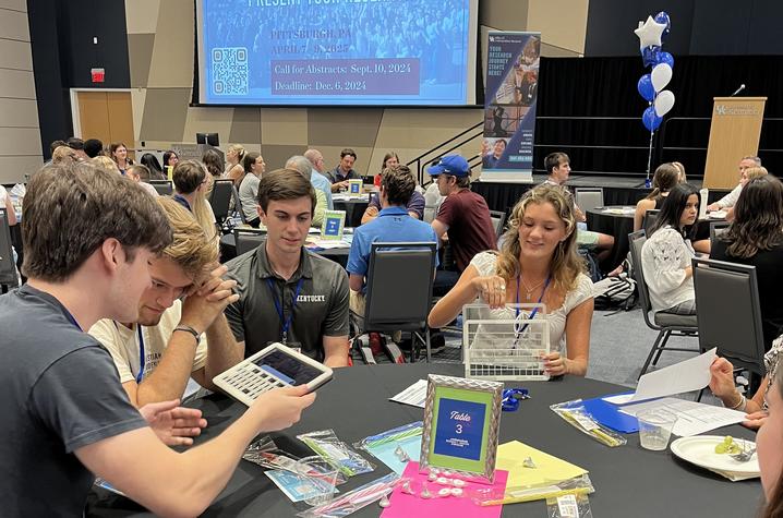 Students gather at the 2024 Summer Research Symposium. 