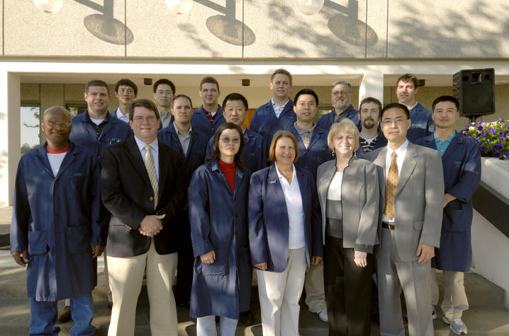 Early Power Generation group team in 2009. CAER Director Kunlei Liu pictured front right. 