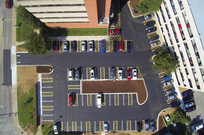 photo of Huguelet parking lot