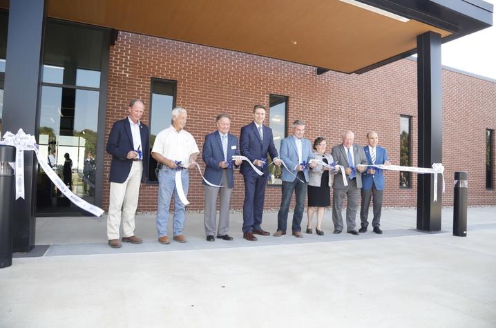 photo of ribbon cutting at Grain and Forage Center of Excellence in Princeton
