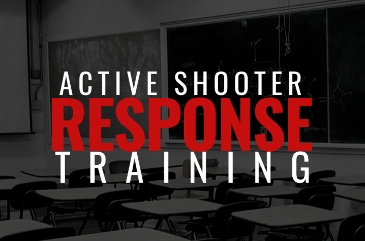 poster says active shooter response training