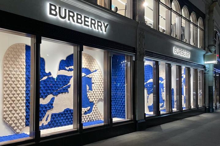 Her work through SUBSTUDIO, a practice with assistant professor Ingrid Schmidt, caught the eye of Burberry. Their work was showcased in this display in London. Photo by SUBSTUDIO.