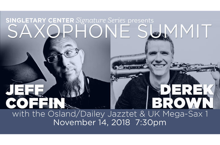 photo of web banner for "Saxophone Summit"