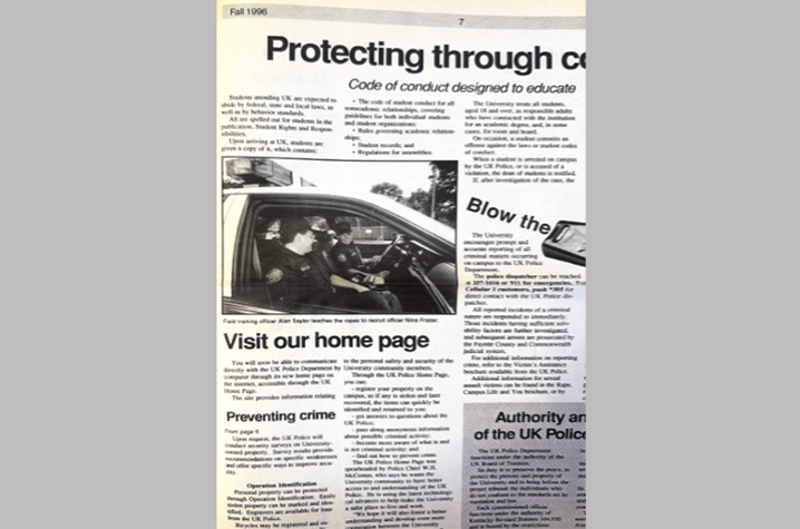 a scan of an old university newspaper featuring UKPD