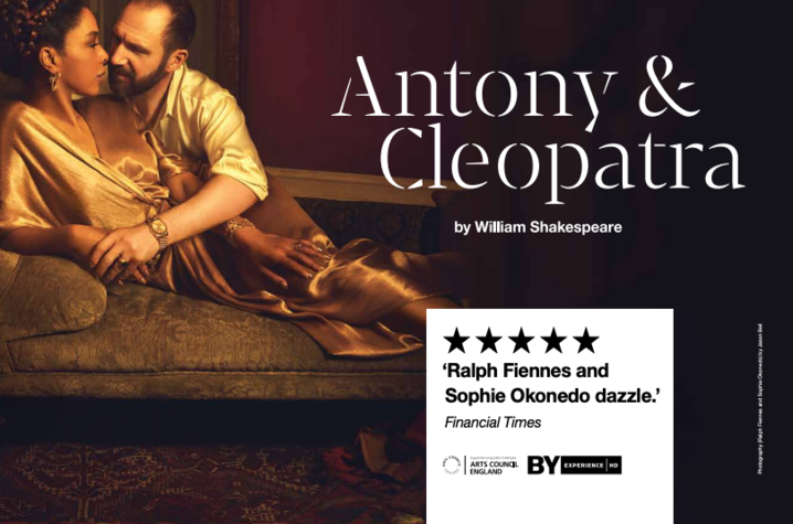 NTLive’s “Antony and Cleopatra,” featuring Ralph Fiennes and Sophie Okonedo, will be showing 1 p.m. Sunday, Sept. 15.