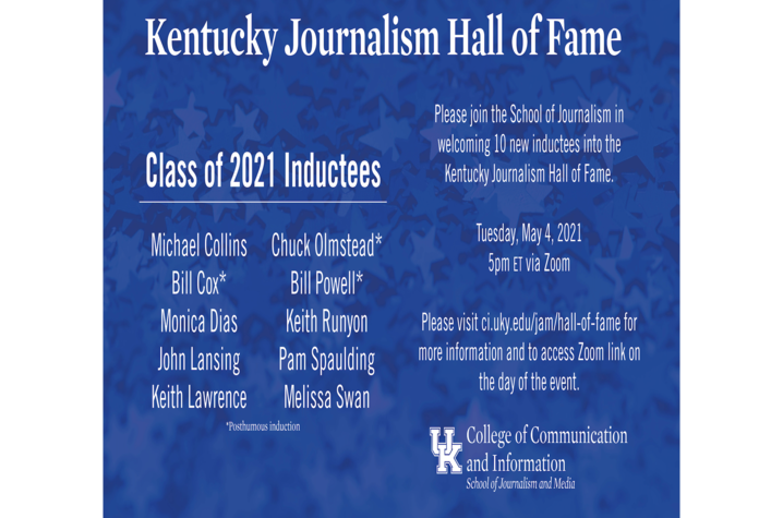 Class of 2021 Kentucky Journalism Hall of Fame