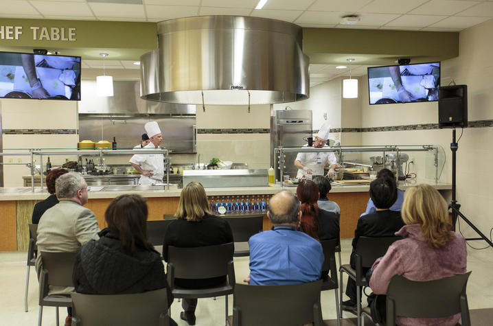 Photo of "Chefs in Action" at UK Chandler Dining.  Photo:  James K. Morris