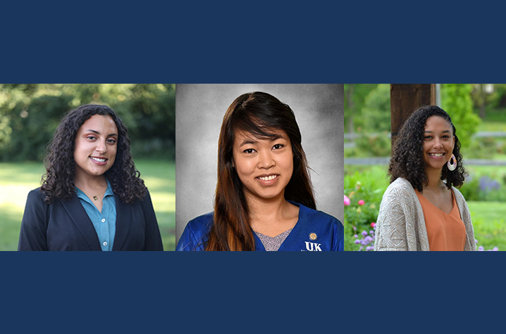 UNITE Scholars, left to right: Miranda Ramirez, Sarret Seng, Jillian Silva-Jones. 
