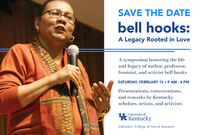 Save the Date graphic for bell hooks symposium 