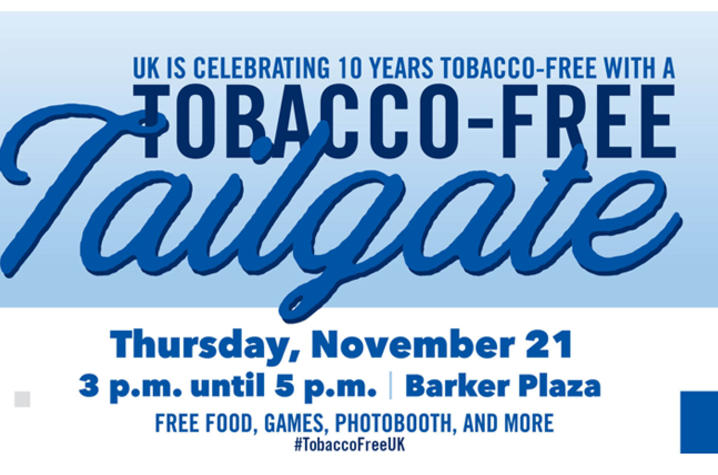 graphic advertising tobacco-free tailgate event