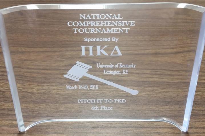 Photo of 4th place Pitch it to PKD award. 