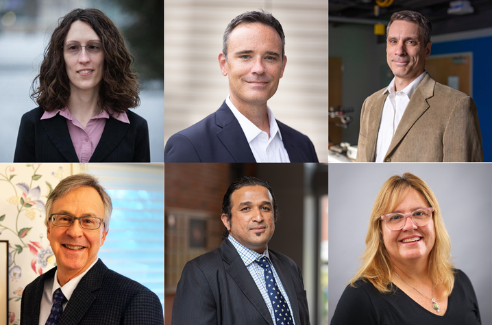 Collage of six professional headshots featuring University of Kentucky researchers involved in the U.S. Department of Energy’s GENESIS mission. The scientists represent multiple disciplines collaborating on research.