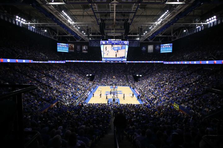 UK men's basketball in Rupp Arena.