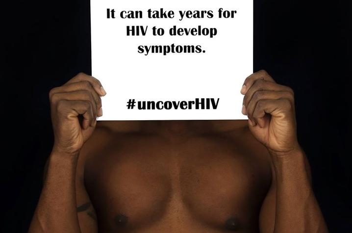 photo from "#UncoverHIV" exhibit
