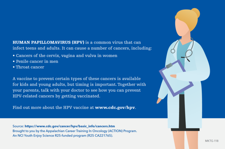HPV vaccine card back