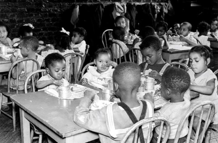 black and white photo of WPA Nursery School in Trimble County