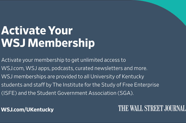 graphic that says: Activate your membership to get unlimited access to WSJ.com, WSJ apps, podcasts curated newsletters and more.