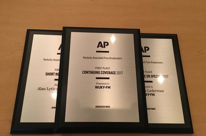 Photo of WUKY's AP awards