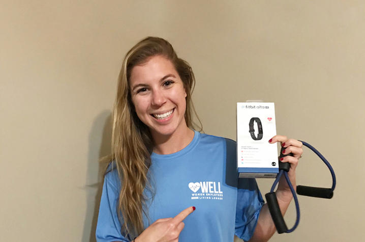 Photo of Anna Buchanan with fitbit