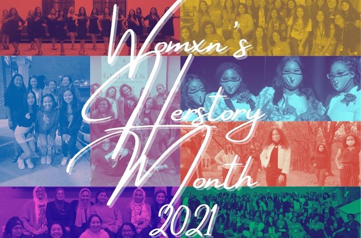 image of poster for UK 2021 Womxn's Herstory Month
