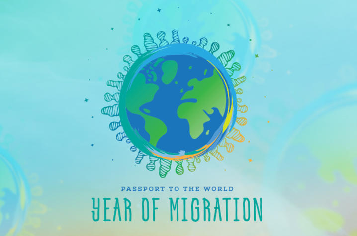 photo of Passport to the World/Year of Migration graphic