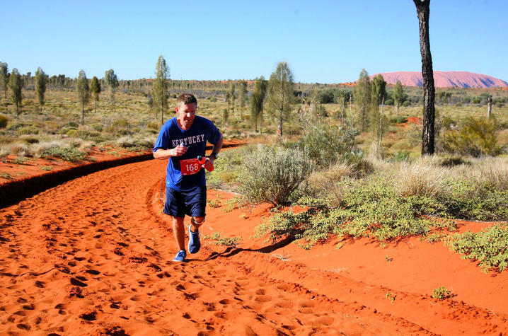 This is a photo of UK Alumnus Jason Darnall Running in Australia 