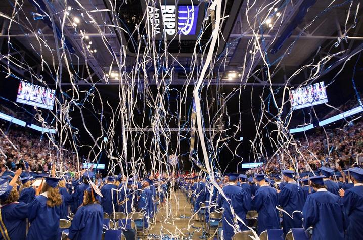 Students at UK commencement | UK photo.  