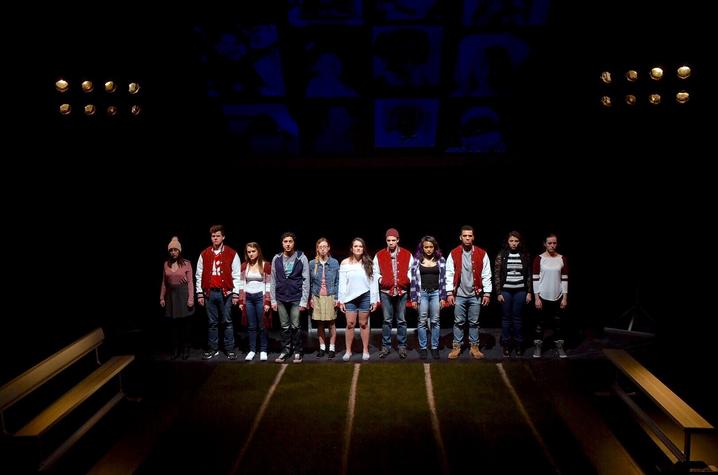 photo of cast of UK Theatre's "Good Kids" in line