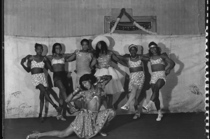 photo of drag performers at Woodland Park Auditorium in the 1930s