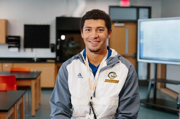 Evander Harris, UK graduate and science teacher at Frederick Douglass High School in Fayette County.