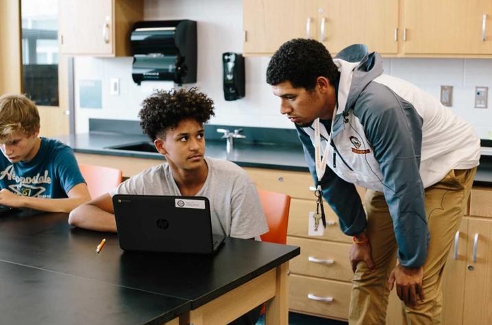 Evander Harris, UK graduate and science teacher at Frederick Douglass High School in Fayette County.