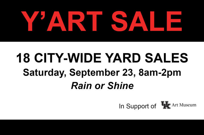 photo of Y'Art Sale sign