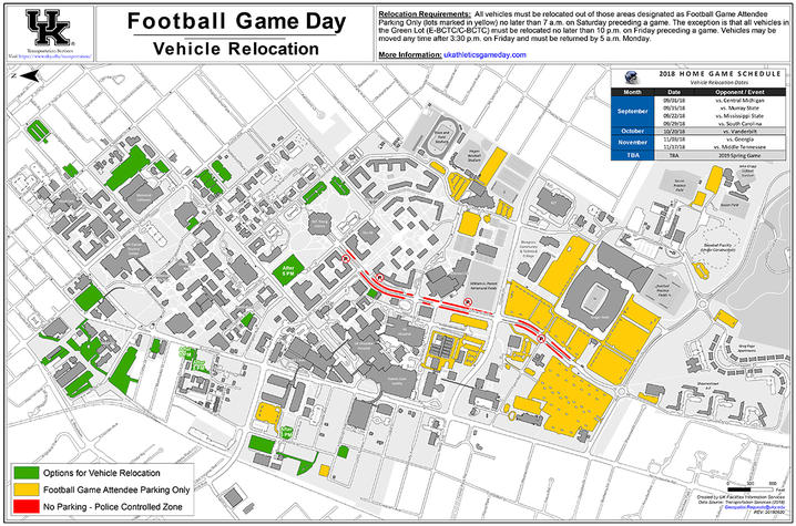 map of football parking
