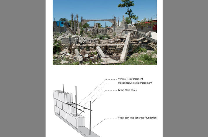 photo of destruction of Haitian orphanage by destruction - element of plans for rebuild