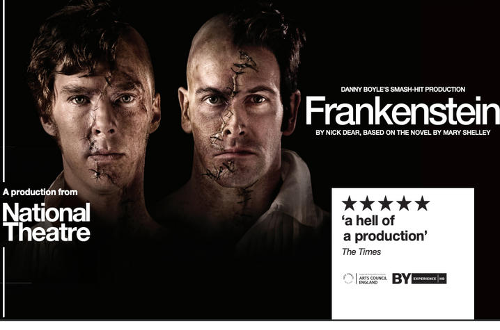 NTLive’s “Frankenstein,” featuring Benedict Cumberbatch and Jonny Lee Miller, will be showing 6 p.m. Thursday, Oct. 3.