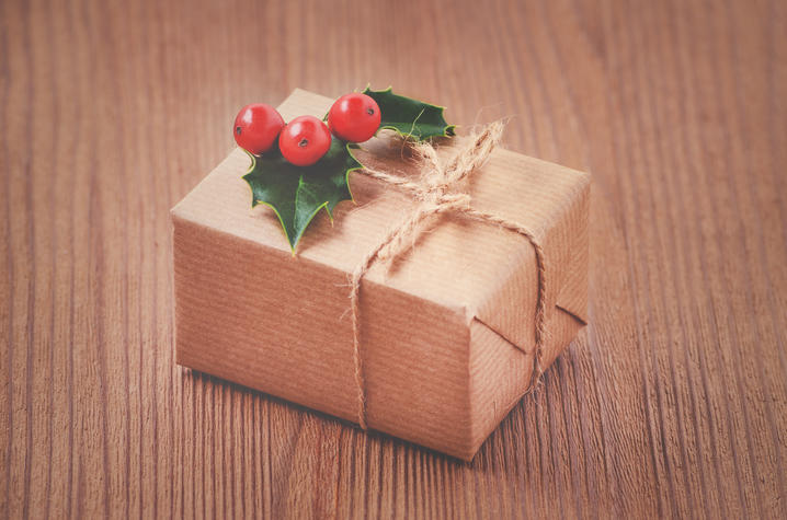 Consider using brown craft paper or newspaper comic strips, which can be recycled, when wrapping presents.