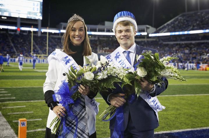 UK Homecoming Queen Maggie Davis and King Jonathan Thomas