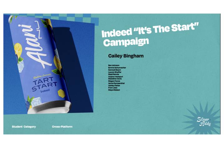 Created by 13 students, this design won a Silver ADDY.
