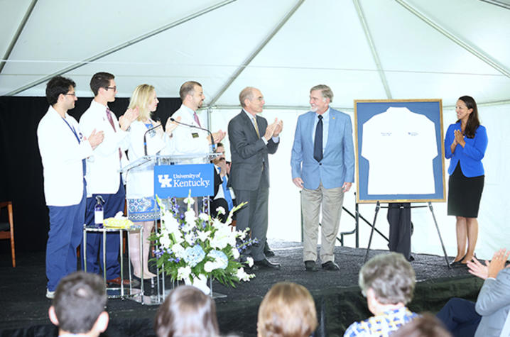 photo of 4 UK medical students with Capilouto, Rankin and Jackson