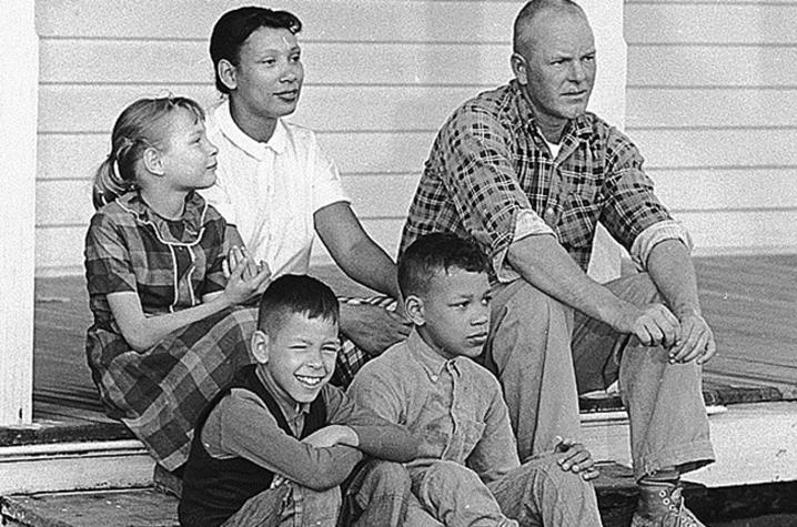 The historical film 'Loving' was based on the Loving family, pictured here on the front porch of their Virginia home