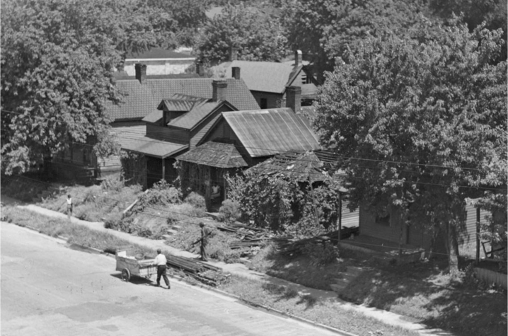 Adamstown, before Memorial Coliseum was constructed| UK Special Collections This is a photo of Adamstown, which was located where Historic Memorial Coliseum now stands.