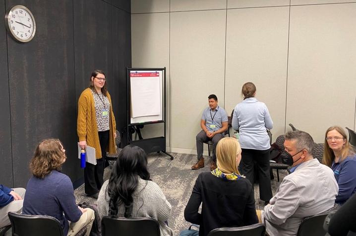 Robin Ray, Ph.D., College of Medicine, led one of the breakout groups at the meeting focused on advocacy. Photo provided.