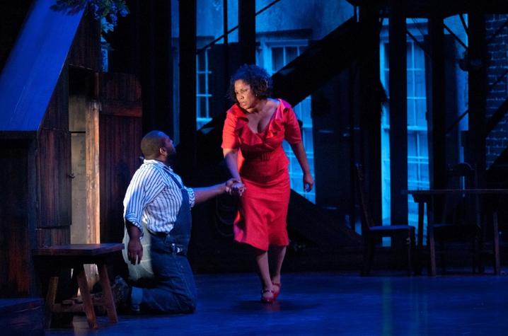 photo of Michael Preacely and Angelique Clay in UK Opera Theatre's "Porgy and Bess"